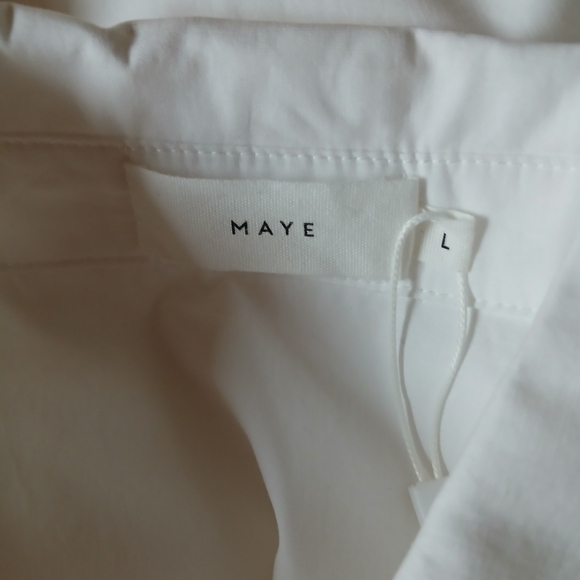 Maye White Sleeveless Button Down Shirt Large - Picture 7 of 9